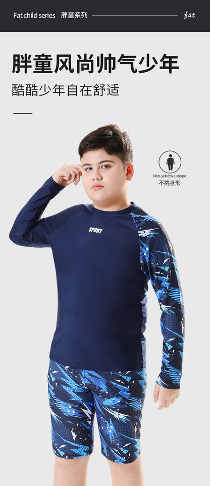 Pojkar Tvådelat Badset – UV-skydd Kortärm/Långärm med Huva Polyester 140–190 cm Badkläder Barn YYDS140 2026