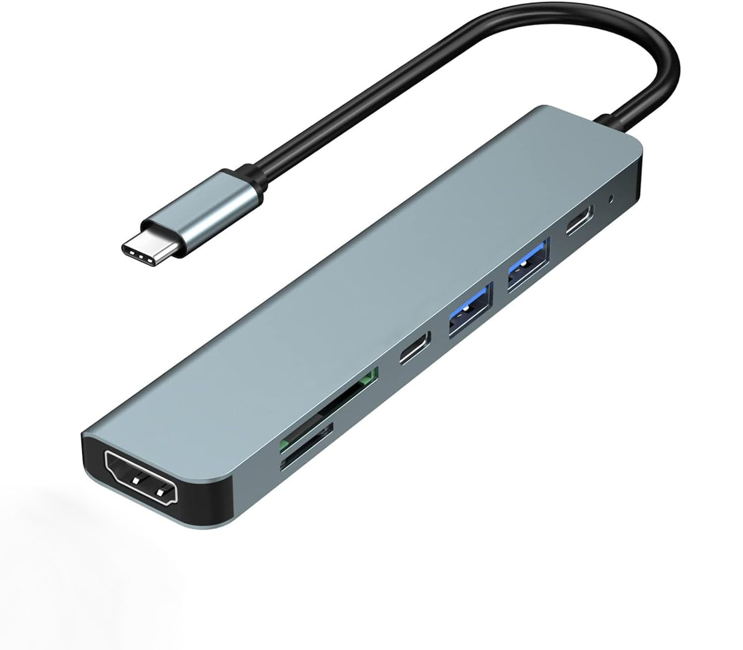Type-C to HDMI High-Definition 4K Expansion Dock Usb3.0Hub Splitter Usb-C Multi-Function 7-in-1 Docking Station