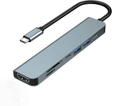 Type-C to HDMI High-Definition 4K Expansion Dock Usb3.0Hub Splitter Usb-C Multi-Function 7-in-1 Docking Station