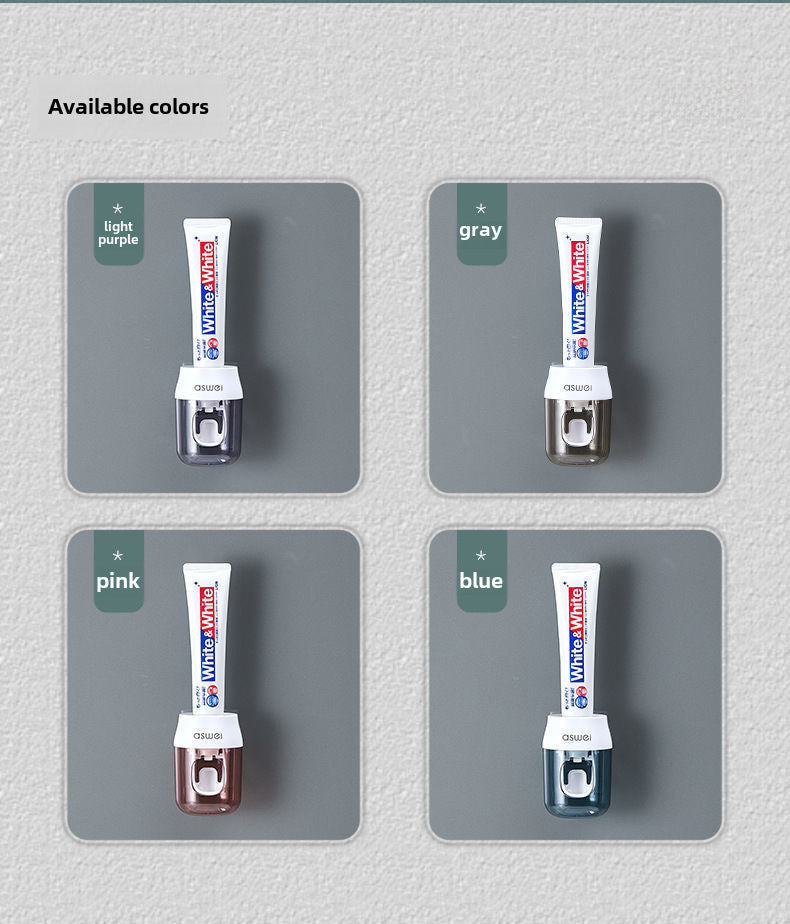 Toothpaste Squeeze Artifact Full-automatic Squeezer Storage Rack Wall-mounted Lazy Toothbrush Holder Non-perforated Children's Rack