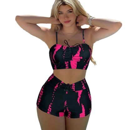 Dambikins Hög Midja & Boxerunderdel – Delad Enfärgad & Kontrastfärg Polyester 10 Färger S–XXL Badkläder Dam 2203 2026