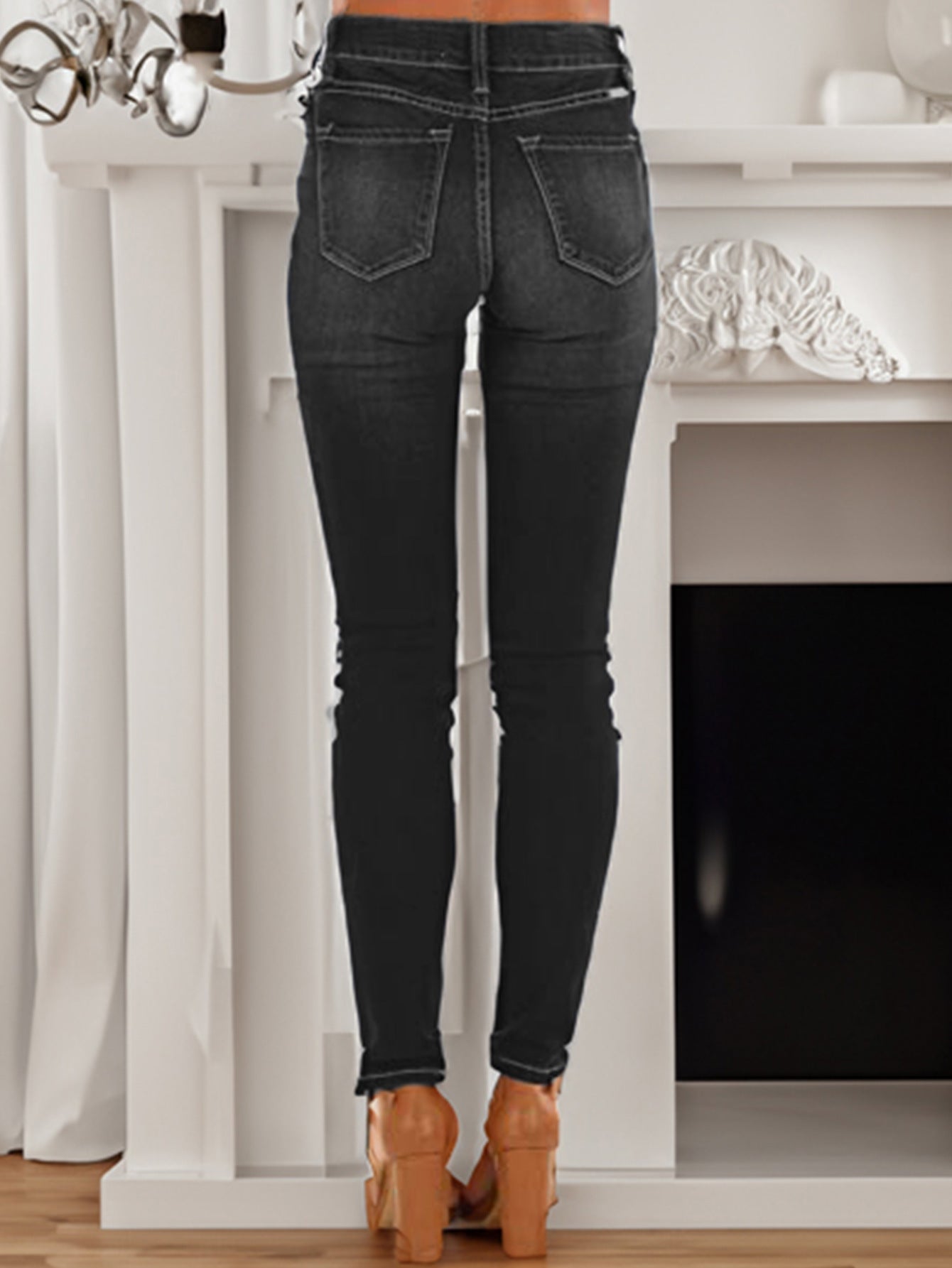 Summer Jeans for Women Ankle Length Denim Pencil Pants Zipper Fly Washing Slim Fit Pockets Streetwear Spring 2025 Slght Strech