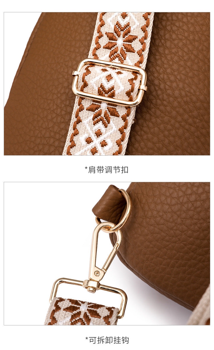 Cross-border Women's Chest Bag Soft Leather Fashion New Chest Crossbody Bag 2024 All-match Outgoing Backpack Casual Shoulder Bag