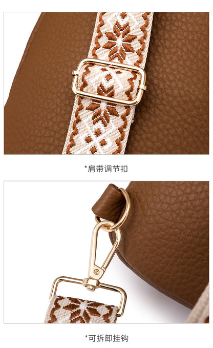 Cross-border Women's Chest Bag Soft Leather Fashion New Chest Crossbody Bag 2024 All-match Outgoing Backpack Casual Shoulder Bag