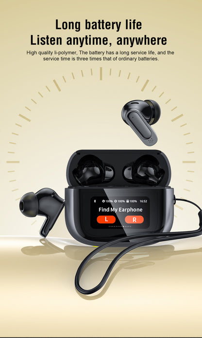 BOSECXT V11 True Wireless In-Ear Earbuds – Bluetooth 5.4 ANC ENC HiFi Stereo Touch-kontroll Mikrofon Laddningsfodral Svart