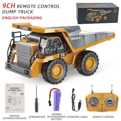 Cross-border 11-way children's electric toy lighting and sound effects engineering vehicle 1:20 crawler alloy remote control excavator model