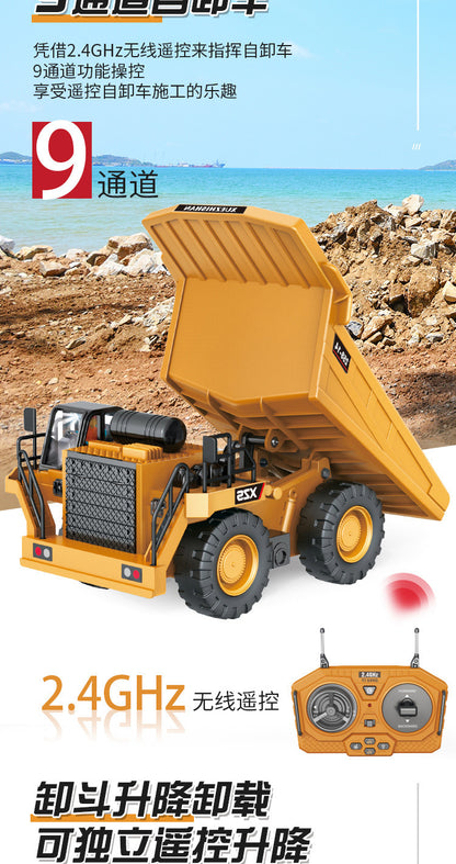 Cross-border 11-way children's electric toy lighting and sound effects engineering vehicle 1:20 crawler alloy remote control excavator model