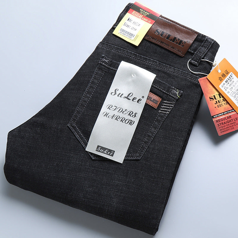 Su Lee Herr Jeans – Elastiska Raka Retrobyxor för Herr 2026