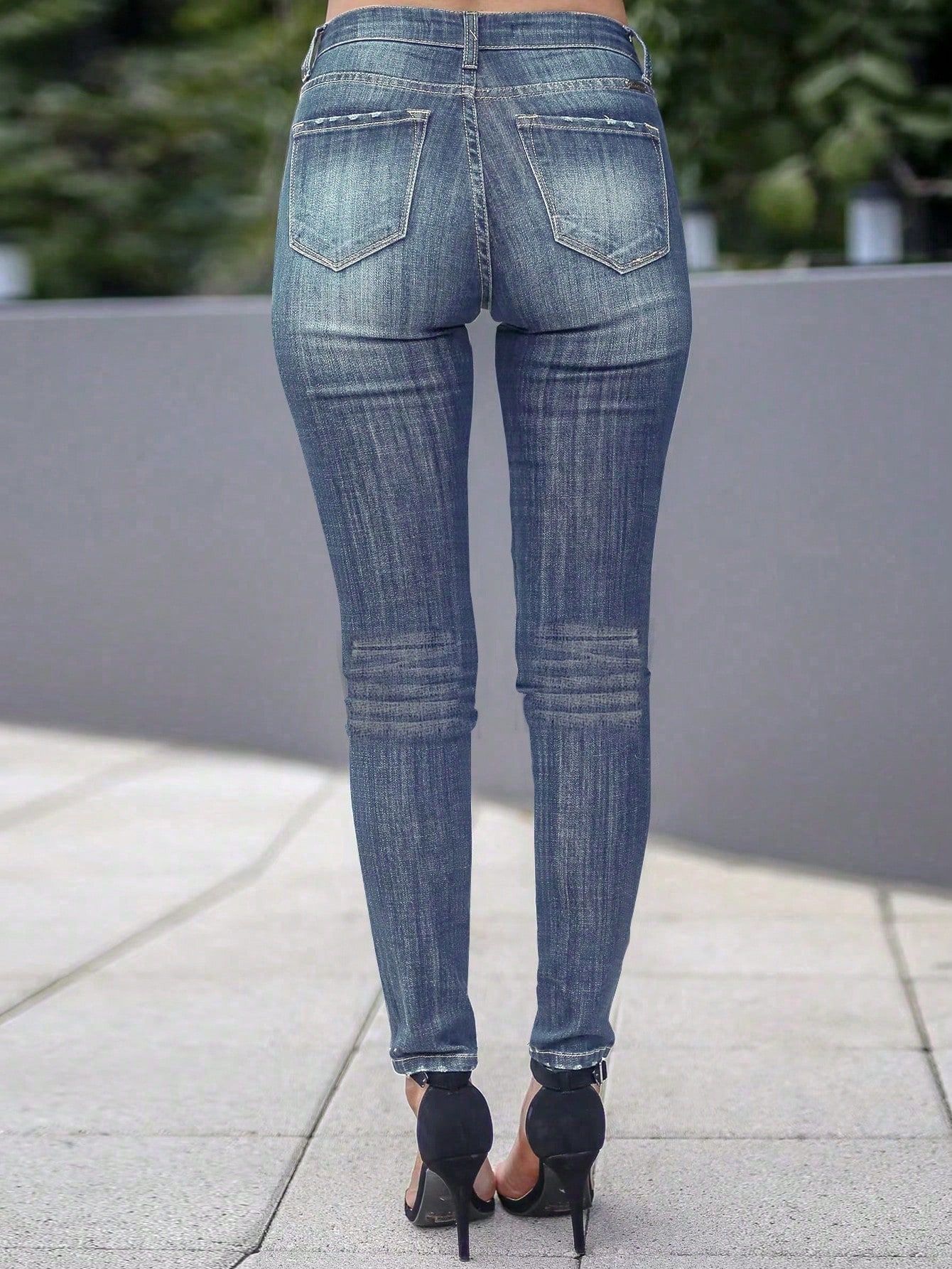 Summer Jeans for Women Ankle Length Denim Pencil Pants Zipper Fly Washing Slim Fit Pockets Streetwear Spring 2025 Slght Strech