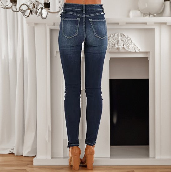 Summer Jeans for Women Ankle Length Denim Pencil Pants Zipper Fly Washing Slim Fit Pockets Streetwear Spring 2025 Slght Strech