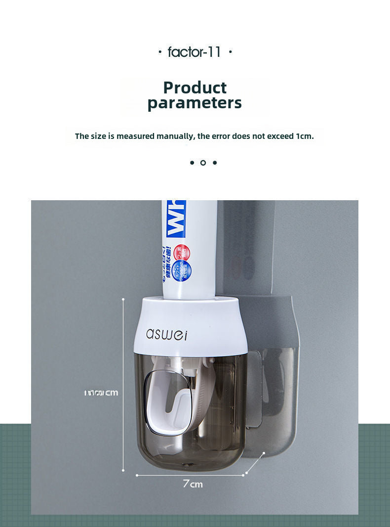 Toothpaste Squeeze Artifact Full-automatic Squeezer Storage Rack Wall-mounted Lazy Toothbrush Holder Non-perforated Children's Rack