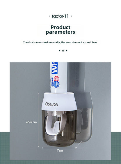 Toothpaste Squeeze Artifact Full-automatic Squeezer Storage Rack Wall-mounted Lazy Toothbrush Holder Non-perforated Children's Rack