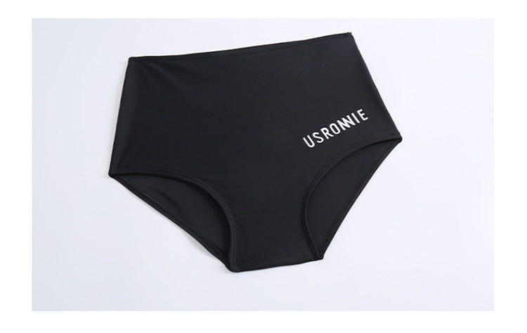 Dam Tre-delat Badset Långärm – Slimmande Bukdöljande Koreansk Fairy-stil Svart S–XL Badkläder Dam 9035 2026