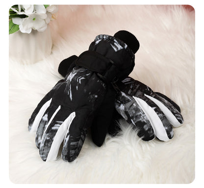 Barnhandskar Skid & Utomhus – Cartoon Vattentåliga Varma Mittens & Femfinger Unisex 2–10 År HX-01 2026