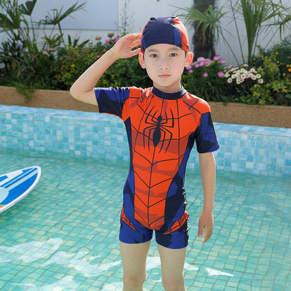 Pojkar Helbadset Långärm – Spider-Man Motiv UV-skydd Snabbtorkande Polyester L–4XL Badkläder Barn 2102 2026