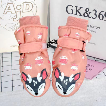 Barnhandskar Skid & Utomhus – Cartoon Vattentåliga Varma Mittens & Femfinger Unisex 2–10 År HX-01 2026
