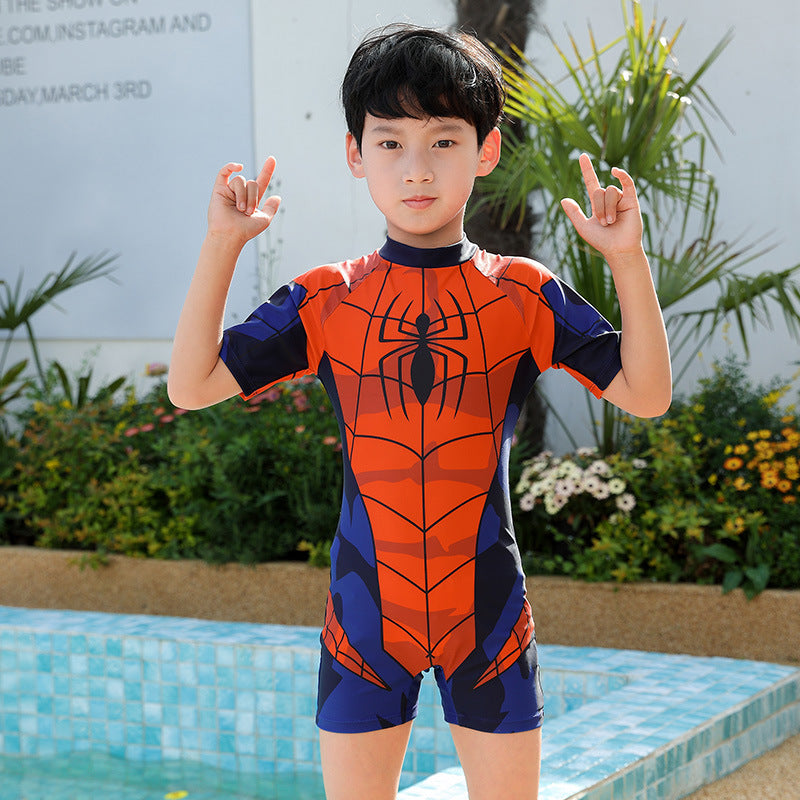 Pojkar Helbadset Långärm – Spider-Man Motiv UV-skydd Snabbtorkande Polyester L–4XL Badkläder Barn 2102 2026