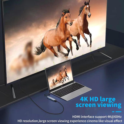 Type-C to HDMI High-Definition 4K Expansion Dock Usb3.0Hub Splitter Usb-C Multi-Function 7-in-1 Docking Station