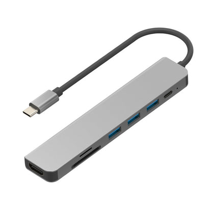 Type-C to HDMI High-Definition 4K Expansion Dock Usb3.0Hub Splitter Usb-C Multi-Function 7-in-1 Docking Station