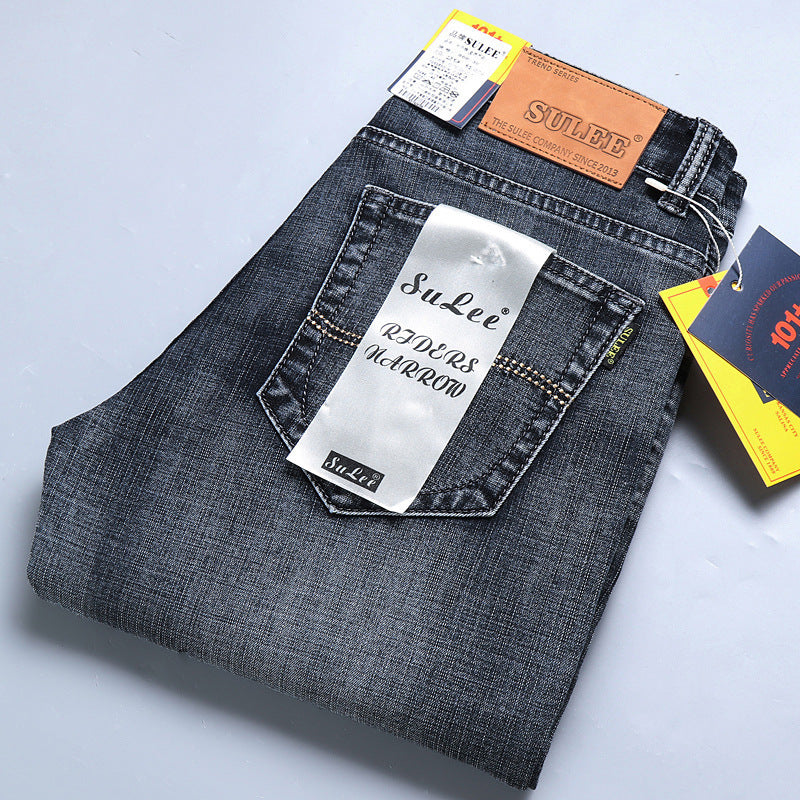 Su Lee Herr Jeans – Elastiska Raka Retrobyxor för Herr 2026