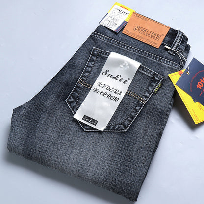 Su Lee Herr Jeans – Elastiska Raka Retrobyxor för Herr 2026