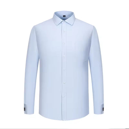 Herrskjorta Plus Size – Randig Business Casual Slim Fit för Herr 2026