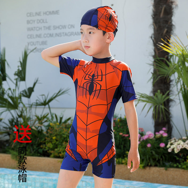 Pojkar Helbadset Långärm – Spider-Man Motiv UV-skydd Snabbtorkande Polyester L–4XL Badkläder Barn 2102 2026