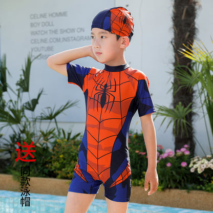 Pojkar Helbadset Långärm – Spider-Man Motiv UV-skydd Snabbtorkande Polyester L–4XL Badkläder Barn 2102 2026