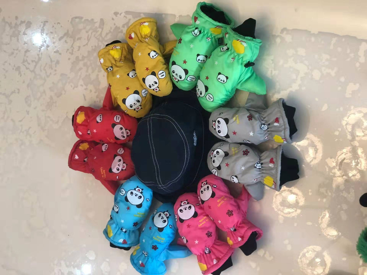 Barnhandskar Skid & Utomhus – Cartoon Vattentåliga Varma Mittens & Femfinger Unisex 2–10 År HX-01 2026