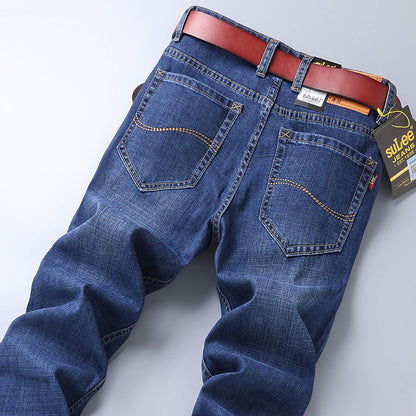 Herrjeans Straight Leg Stretch – Sulee Business Casual Denim Tvättad Allväders W28–W40 2026