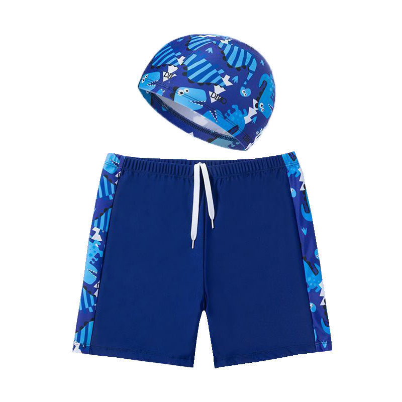 Pojkar Badbyxor Set – Mönstrat med Huva Simglasögon & Väska Snabbtorkande Polyester S–4XL Badkläder Barn 2026