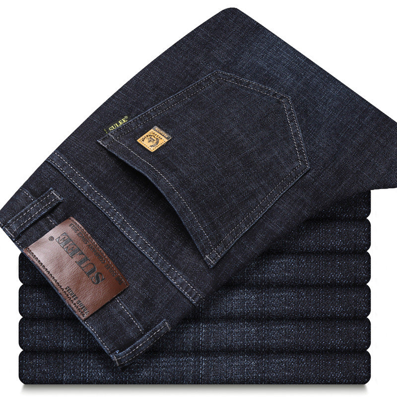 Su Lee Herr Jeans – Elastiska Raka Retrobyxor för Herr 2026