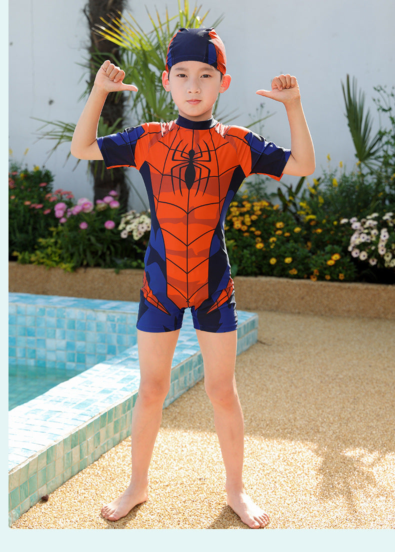 Pojkar Helbadset Långärm – Spider-Man Motiv UV-skydd Snabbtorkande Polyester L–4XL Badkläder Barn 2102 2026
