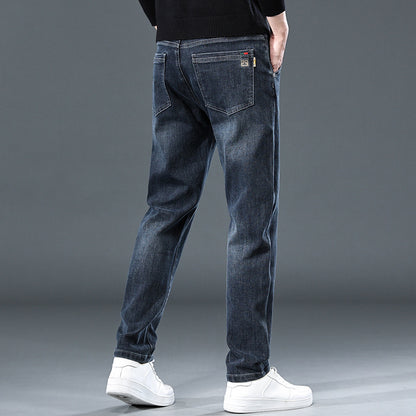 Herrjeans Straight Loose Fit Stretch Denim för Herr 2026