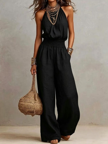 2026 Cross-Border Summer Hot-Selling Loose Casual Wide-Leg Pants European and American Retro Straight-Leg Workwear Overalls for Women