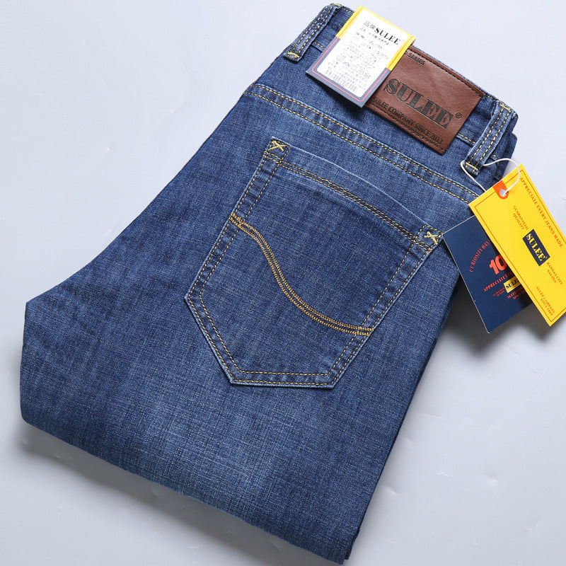 Su Lee Herr Jeans – Elastiska Raka Retrobyxor för Herr 2026