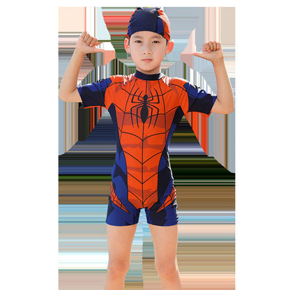 Pojkar Helbadset Långärm – Spider-Man Motiv UV-skydd Snabbtorkande Polyester L–4XL Badkläder Barn 2102 2026