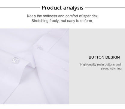 Cross-Border Lightweight Stretchy Plus-Size Men's Shirts, Wrinkle-Resistant Long-Sleeve Shirts, Amazon Cardigan Long-Sleeve Shirts for Men