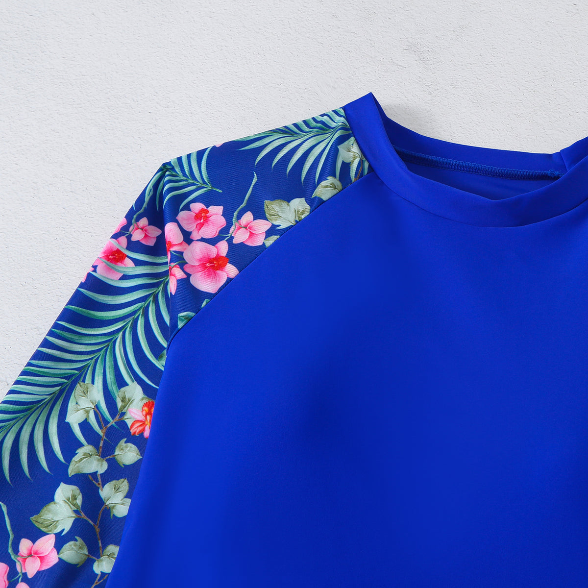 Dambikins Långärm – Blommigt Digitaltryck Delad Konservativ Polyester 5 Mönster S–2XL Badkläder Dam QX07 2026