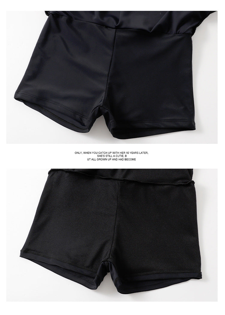 Dam Helbaddräkt Kortärm – Magdöljande Konservativ Sportig Kjol Polyester 3 Färger S–3XL Badkläder Dam 9030 2026