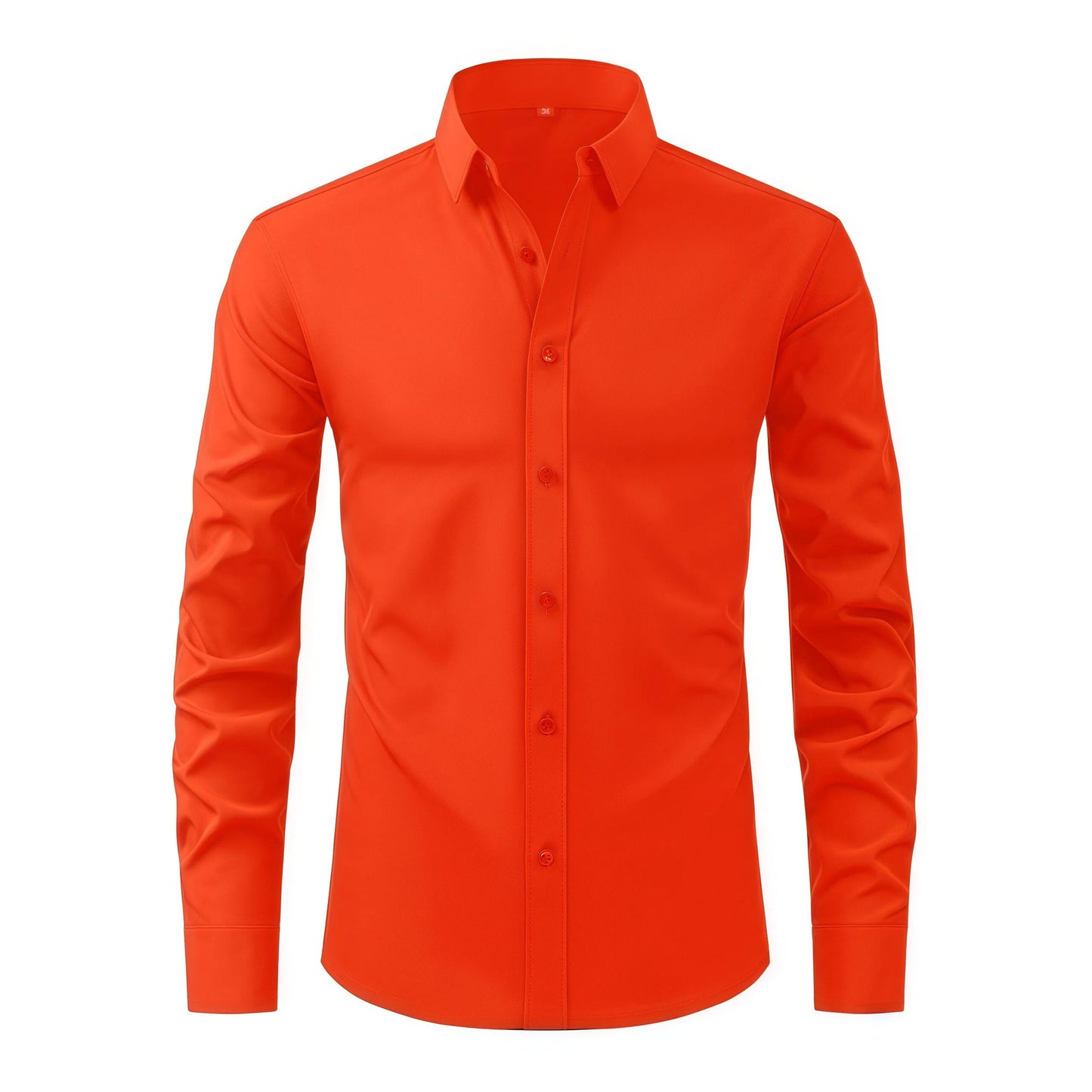 Cross-Border Lightweight Stretchy Plus-Size Men's Shirts, Wrinkle-Resistant Long-Sleeve Shirts, Amazon Cardigan Long-Sleeve Shirts for Men