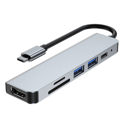 Type-C to HDMI High-Definition 4K Expansion Dock Usb3.0Hub Splitter Usb-C Multi-Function 7-in-1 Docking Station