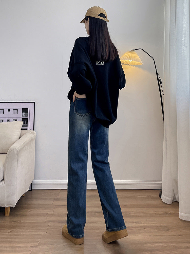 Damjeans High Waist Wide Leg Stretch Denim för Dam 2026