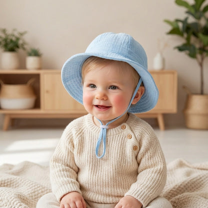 Babyhatt Fiskarmössa – Bomull Batik UV-skydd Andningsbar Unisex 0–2 år 11 Färger Sommar MZ-24009 2026