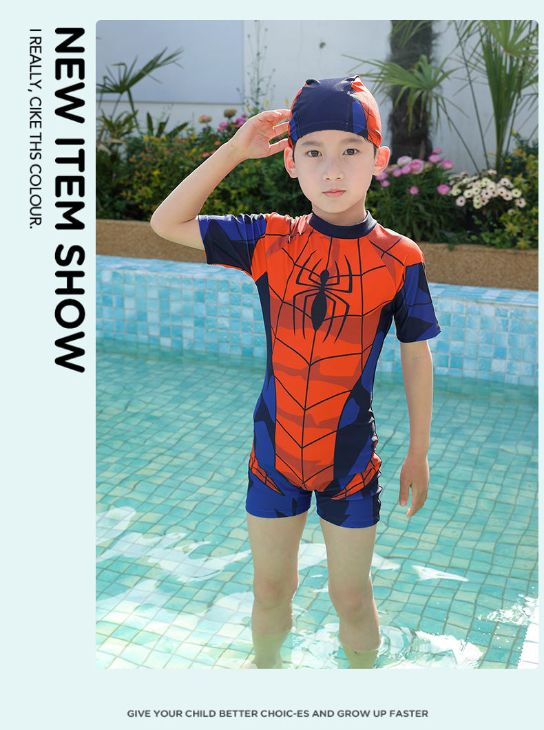 Pojkar Helbadset Långärm – Spider-Man Motiv UV-skydd Snabbtorkande Polyester L–4XL Badkläder Barn 2102 2026