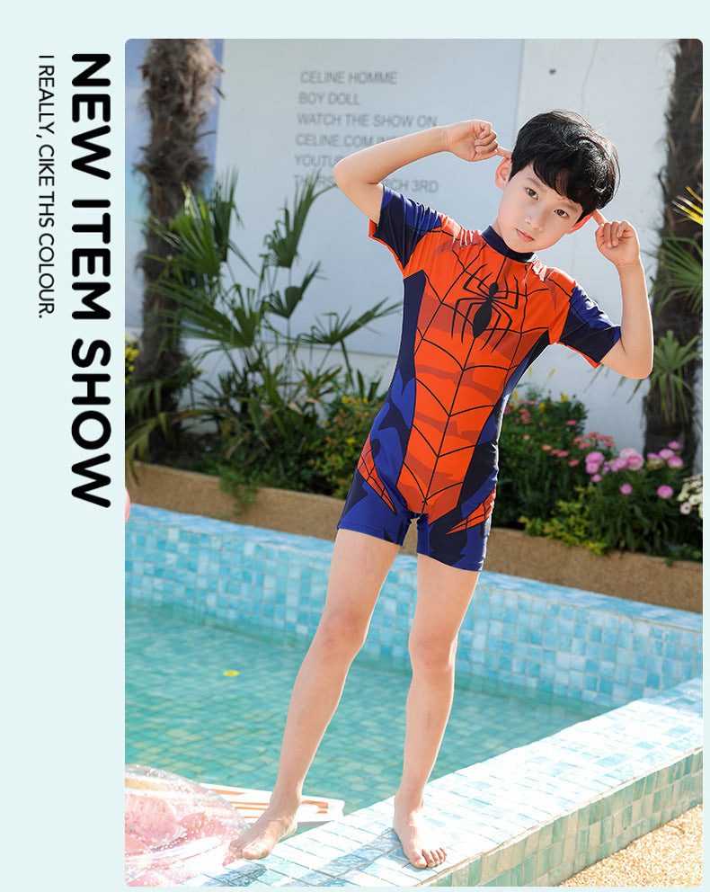 Pojkar Helbadset Långärm – Spider-Man Motiv UV-skydd Snabbtorkande Polyester L–4XL Badkläder Barn 2102 2026