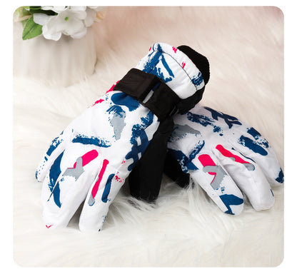 Barnhandskar Skid & Utomhus – Cartoon Vattentåliga Varma Mittens & Femfinger Unisex 2–10 År HX-01 2026