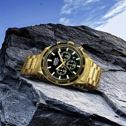 Lorus Herrur i Stål – Kronograf, Kvarts, 43mm, Svart Urtavla