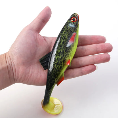 1pcs 26g 60g River Roach Fishing Lure Soft Bait T Paddle Tail Baitfish Shad Strike Silicone Plastic Swimbait Wobbler Pike Bass