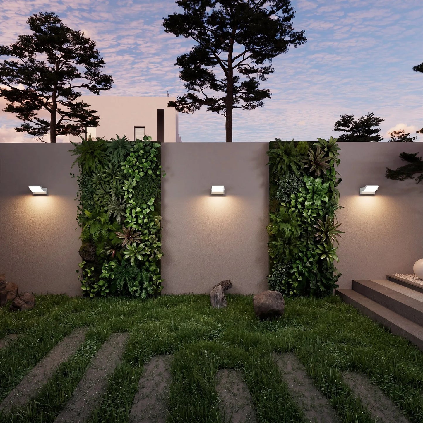 Utomhuslampa Aluminium IP65 – 24W Vridbar LED-panel, Varmvit 3000K, Trädgård & Entré